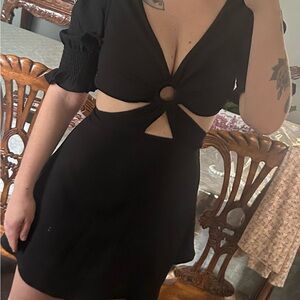 DryGoods Black Cutout Mini Women's Dress